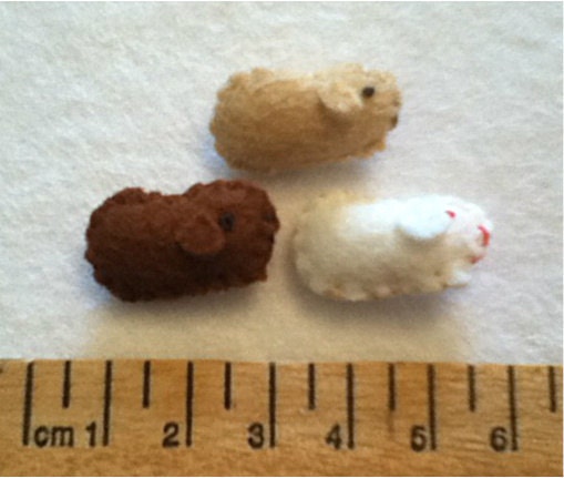 teeny tiny GUINEA PIG felt friend pet - ready to ship