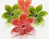 Green and Pink Theme - Colorful Origami Folding Flowers - 10 pcs - PatchSupplyShop