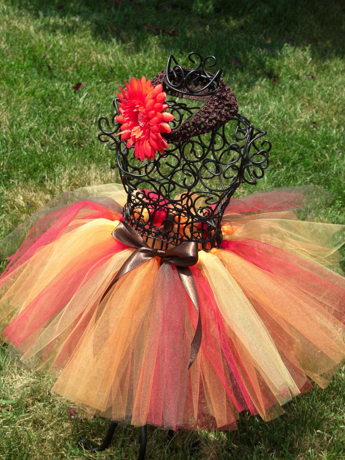 Girls Autumn Tutu-- Thanksgiving Tutu- Harvest Tutu --Baby Tutu, Toddler Tutu, Child tutu--Red tutu, brown tutu, gold tutu, orange tutu