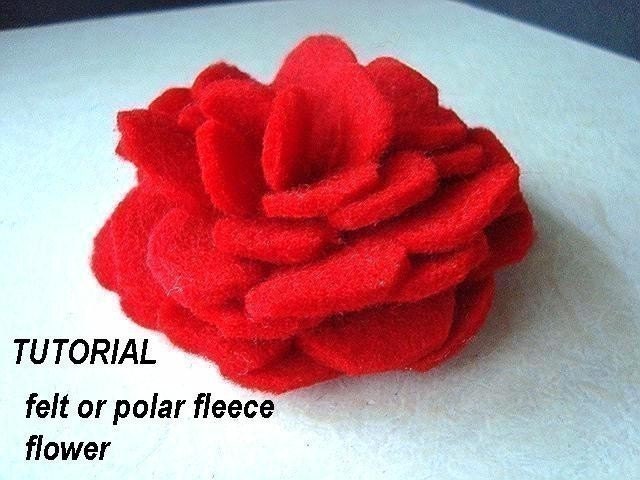 FF13  FLOWER  TUTORIAL: Make with felt or polar fleece no sewing machine required - Instant Download
