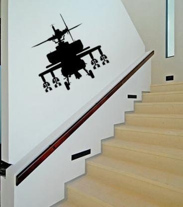 Military decal-Helicopter decal-Military sticker-Helicopter sticker-Gunship decal-28 X 28 inches