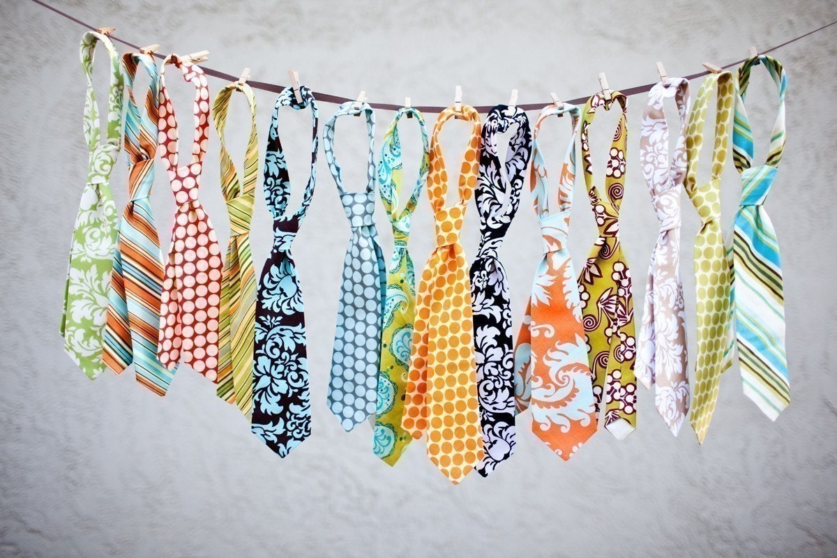 The Beau- neckties for boys of all ages- choose your favorite 2 from any available fabrics in my shop