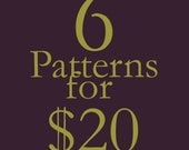 Any 6 SINGLE Patterns for 20 (Permission to sell all finished products)