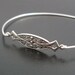 Silver Bangle Bracelet Alyanna - Silver Jewelry, Silver Bracelet, Silver Dainty Bracelet, Thin Silver Bracelet, Delicate Silver Bracelet