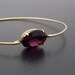 Dark Purple Bracelet, Lisa - Dark Purple Jewelry, Purple Rhinestone, Purple Bangle Bracelet, Purple Stone Bracelet, Purple Stone Jewelry
