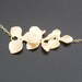 Triple Orchid Necklace, Gold Orchid Necklace, Gold Orchid Flower Necklace, Gold Flower Necklace, Cascading Necklace, Trio Necklace