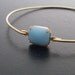 Bangle Bracelet Anya - Gold Tone, Blue Stone