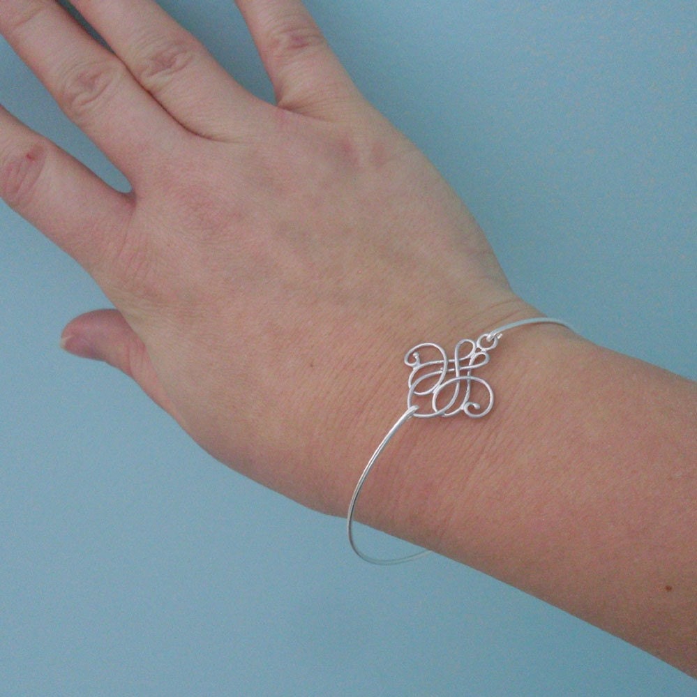 Skinny Bangle Bracelet Emima - Silver Swirl Jewelry, Skinny Bracelet, Skinny Jewelry, Thin Bangle Bracelet, Thin Bracelet, Thin Jewelry