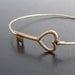 Key to My Heart Bangle Bracelet, Brass Key Heart Bracelet, Key to Heart Jewelry, Key Jewelry, The Secret Garden Key, Heart Key Bracelet