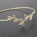 Olive Branch Bangle Bracelet, Gold Charm Bracelet, Olive Branch Bracelet, Gold Jewelry, Gold Bangle Bracelet, Vine, Olive Branch Jewelry
