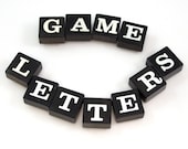 Black and White Game Letters - Choose your letters and quantity