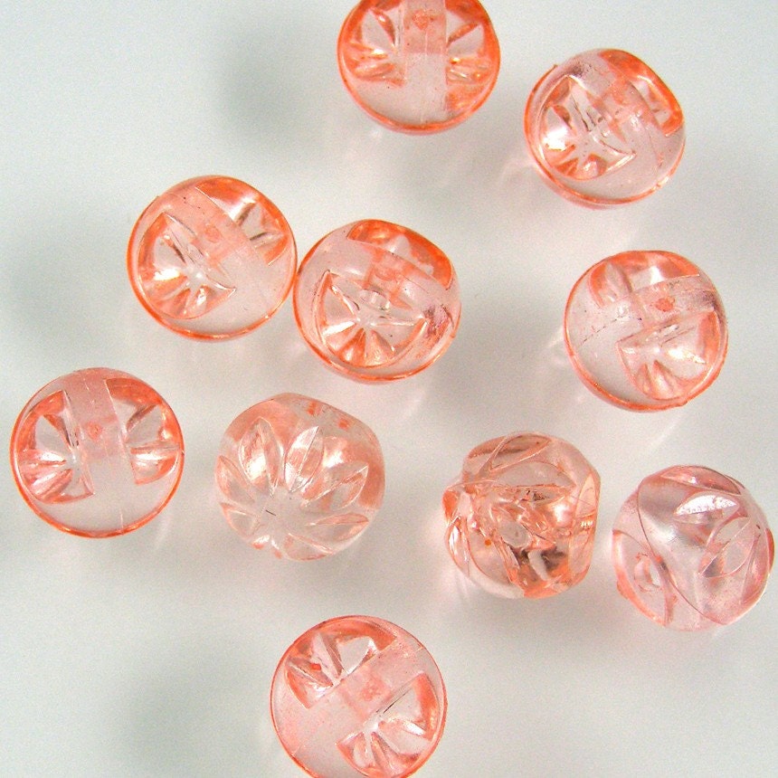 Round Pink Shank Buttons