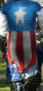 Captain America Chainmail Shirt - aluminium 6-in-1
