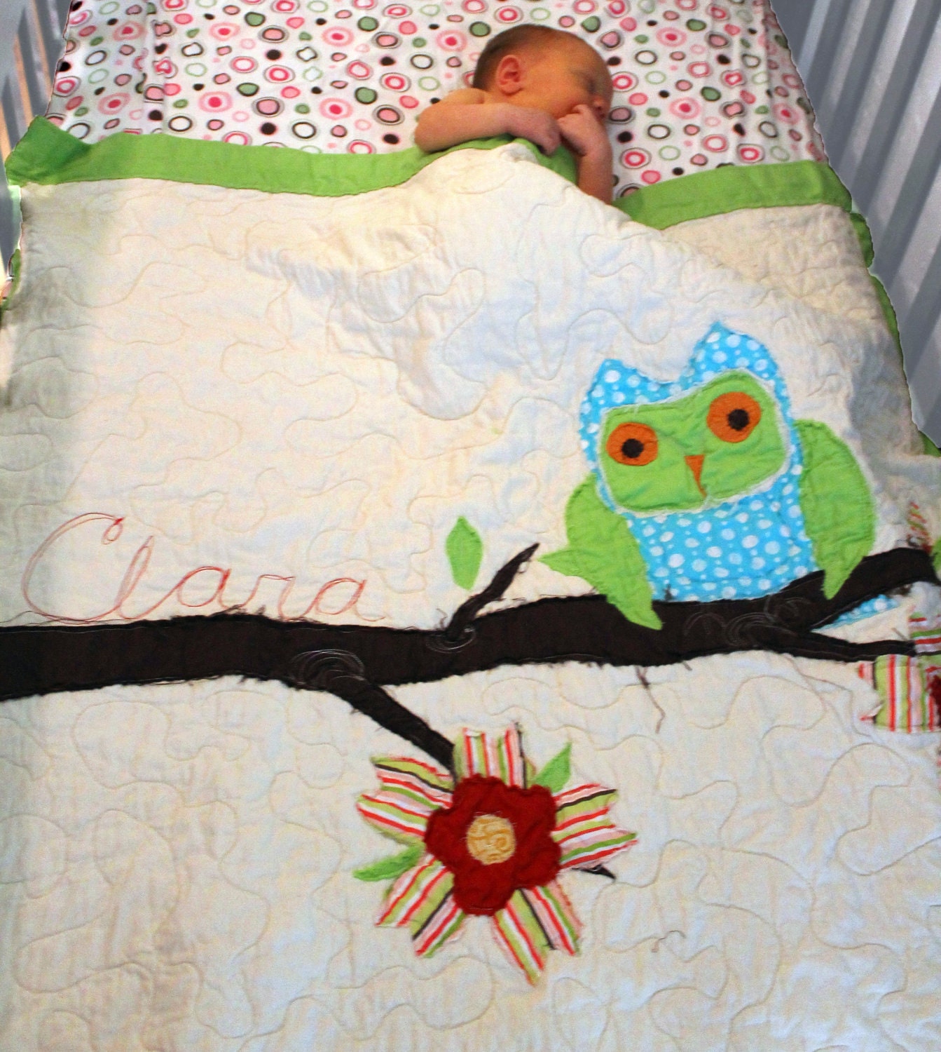 Custom Organic Receiving or Wall Art Quilt