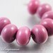 Raspberry Pink Lampwork Spacer Beads, Glass, Handmade SRA