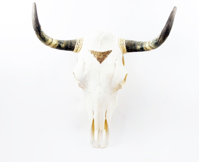 cow skull gold triangle SALE PRICE