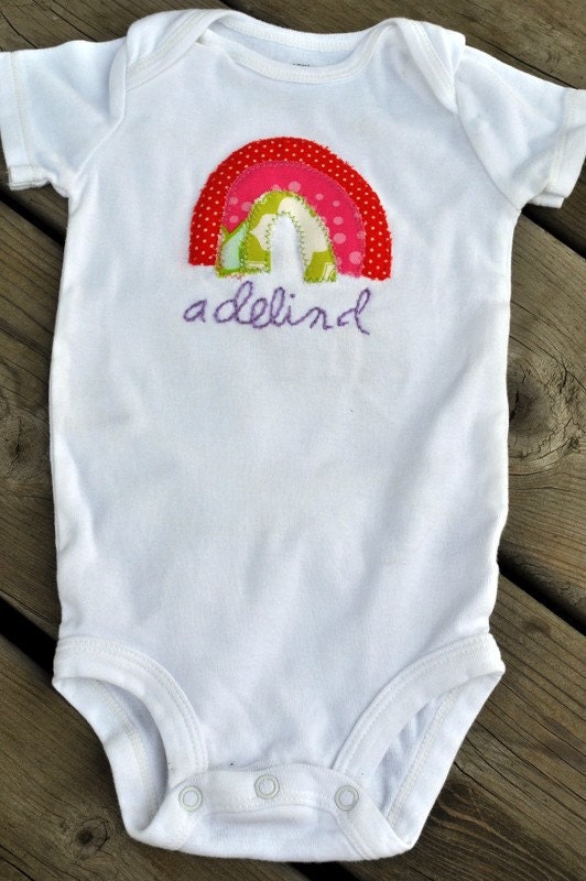 rainbow dreams...a baby girl onesie or tee