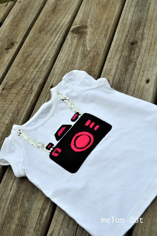 sparkling camera tee or onesie