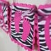 BABY SHOWER - Hot Pink & Zebra Banner with Footprints