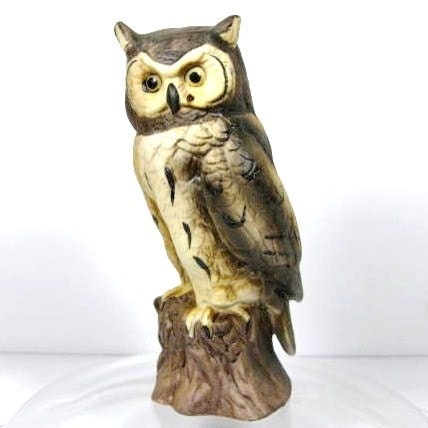 Brown Porcelain Owl