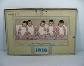 Dionne Quintuplets 1936 Calendar Advertisment
