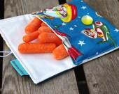 SMALL Retro Rockets Snack Pouch Bag