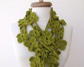 DOUBLE Green BLOOM SCARF-Ready for shipping