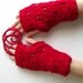 SUMMER SALE...Red LADYBUG Gloves - Wrist Warmers-Ready For Shipping