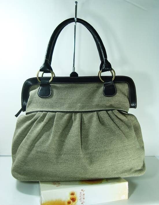 Olive Green Sackcloth Handbag