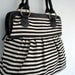 Handbag, Diaper bag, women bag, Black white denim