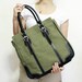 Olive Green Sackcloth Handbag