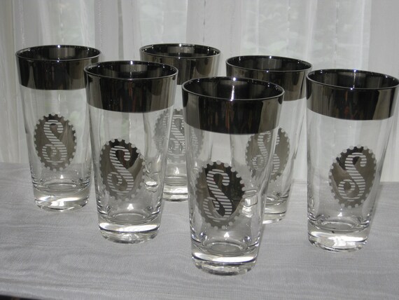 drinking glasses with initials
