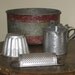 Vintage Tin Kitchen Baking Ware Farmhouse Country Decor Measuring Cup Spoons Nutmeg Grater Jello Mold