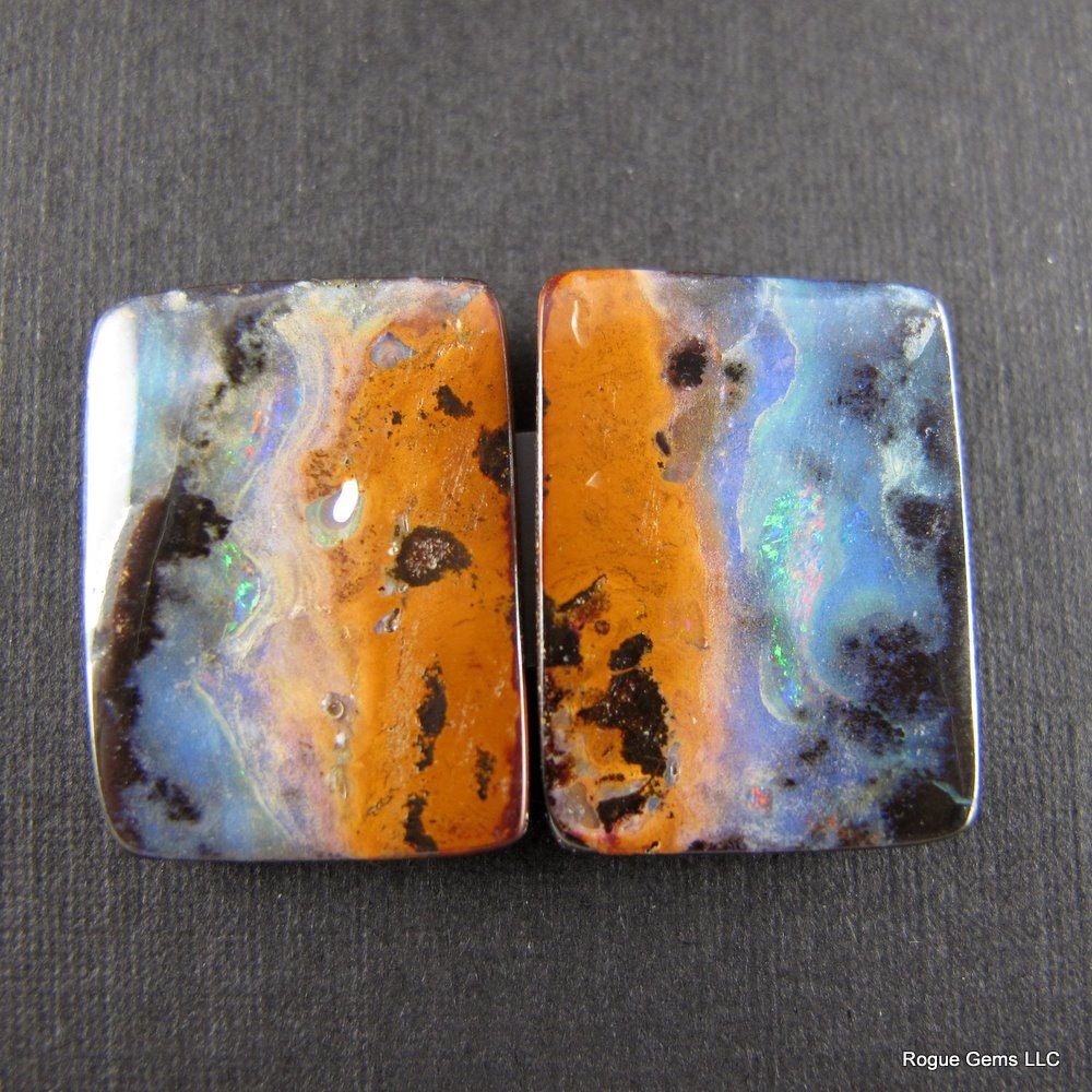 REDUCED: Stunning Australian Boulder Cabochon Matched Pair