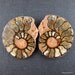 Moroccan Ammonite Fossil Bead Matched Pair