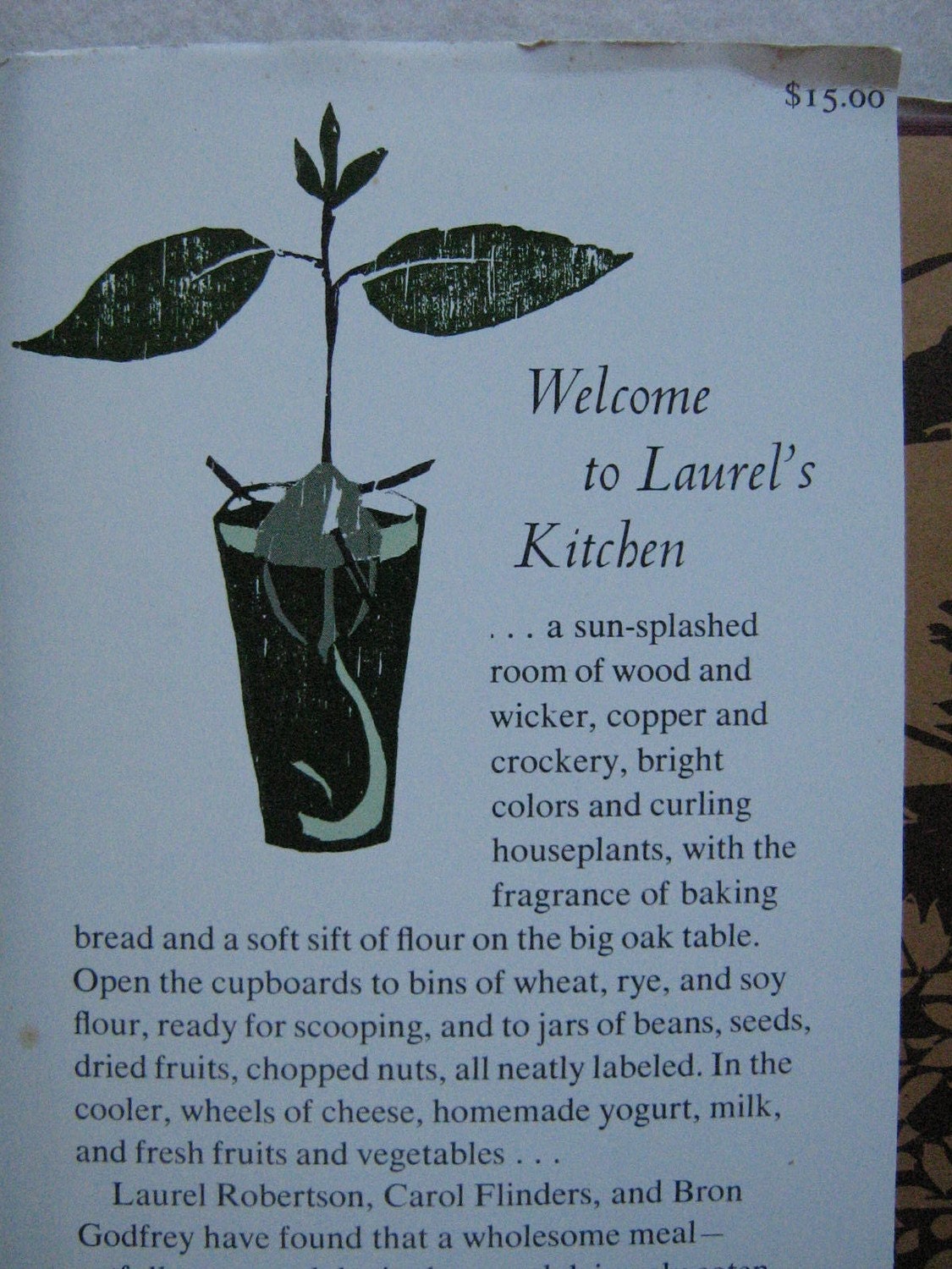 Laurel's Kitchen Vegetarian Cookbook HC 1978