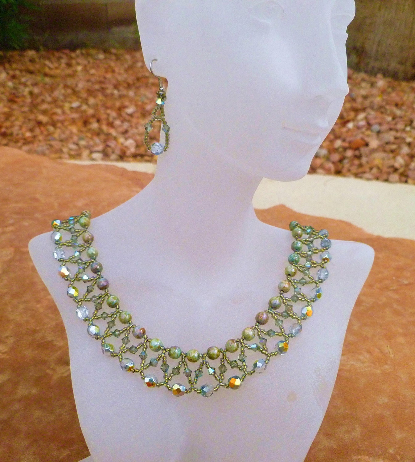 Necklace/Earring Set - Crystal Picasso