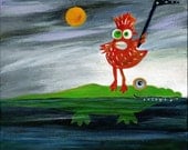 original painting Chick and Crock