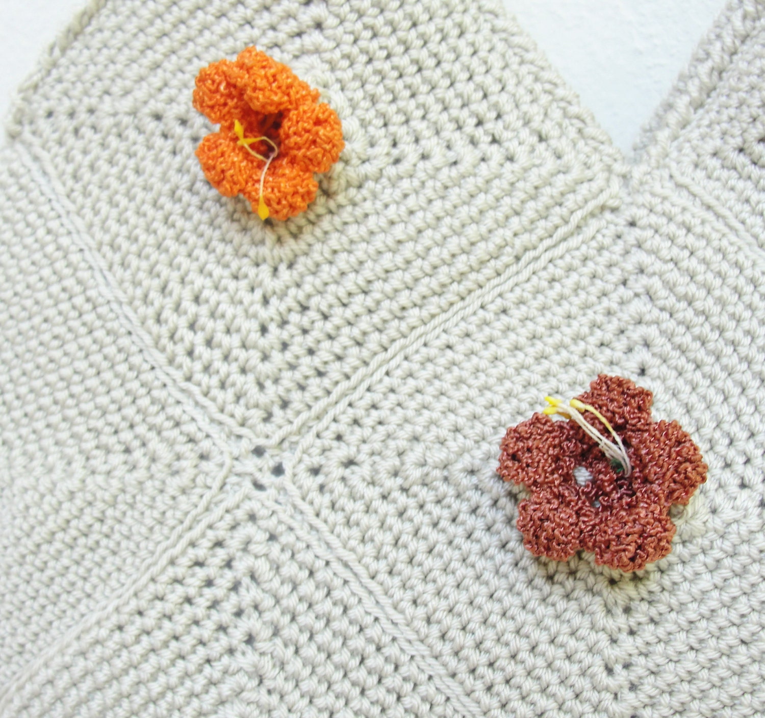Campanula - Crochetted Bamboo Flower Bag