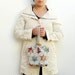 Plaids and Petals Bag - Window Quilting and Orinuno with Vintage Linen