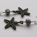In The Shallows - beaded starfish earrings with freshwater pearls and sterling silver