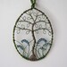 Bluebell Wood wire wrapped and beaded tree pendant