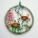 In The Shallows wire and bead underwater coral reef scene pendant