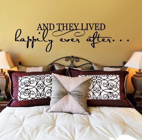 Wall Decal  And they lived happily ever after   Vinyl Wall Art Decal Four Feet Long   EXTRA LARGE