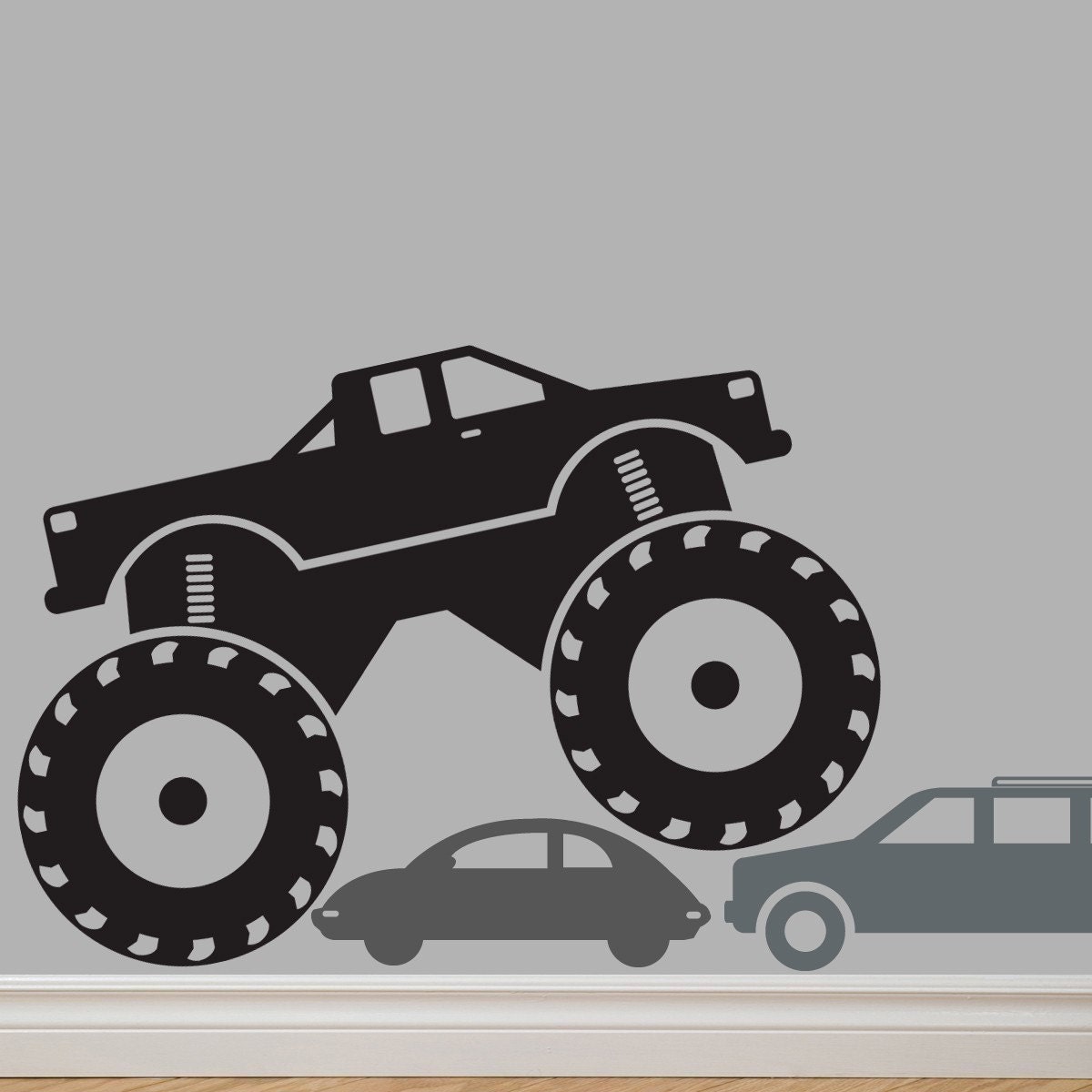 MONSTER Truck Custom Decal YOUR NAME Original Graphics by DECOmod Walls