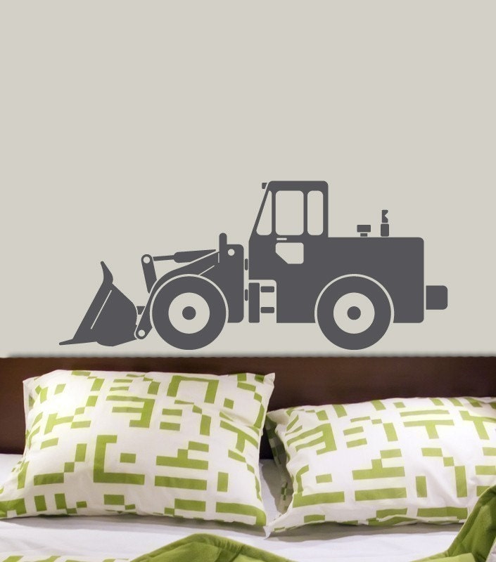 Bulldozer Tractor Construction Vinyl Wall Decal Original Graphics by DECOmod Walls