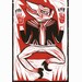 DANCING MONSTER Woodblock Print, Limited Ed, Handprinted