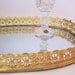Vintage Gold Filigree Vanity Dresser Tray