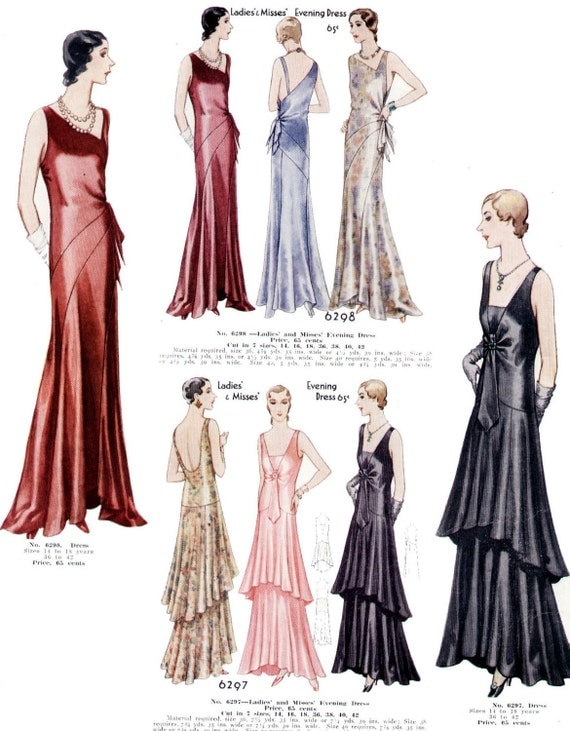 Vintage Deco-Era McCall's PATTERN Counter book on CD 1930 Ladies' Section/Kimonos/Nurse Uniforms/Lingerie/PJs/Evening Gowns/Paris Chic