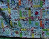 Twin Size Bed Quilt American Jane Star Quilt  84